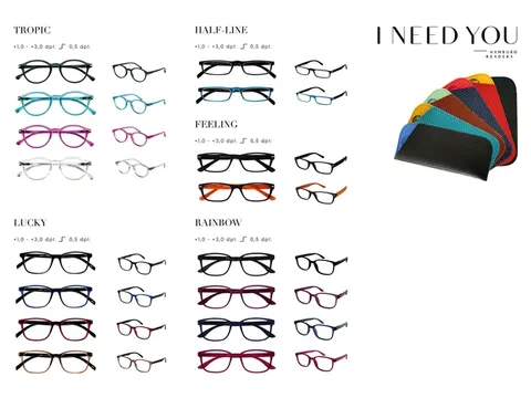 Leesbril I Need You Tropic/Lucky/Half-line/Feeling/Rainbow ass 80st