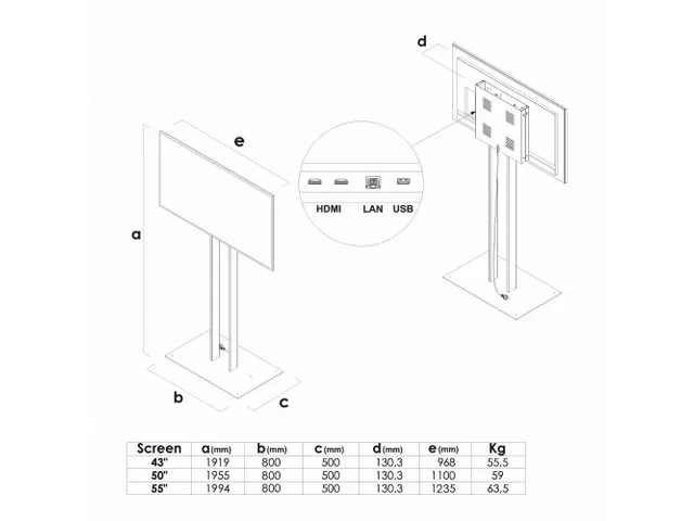 Digitale Etalage Display zonder scherm VESA-bevestiging
