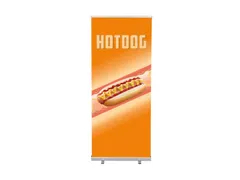 Roll-Banner 85x200 complete set met print "HOTDOG"