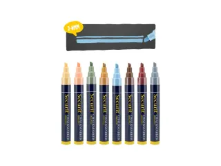 Krijtstift Securit Sma-510 Schuin 2-6mm Assorti Aardetinten - 3