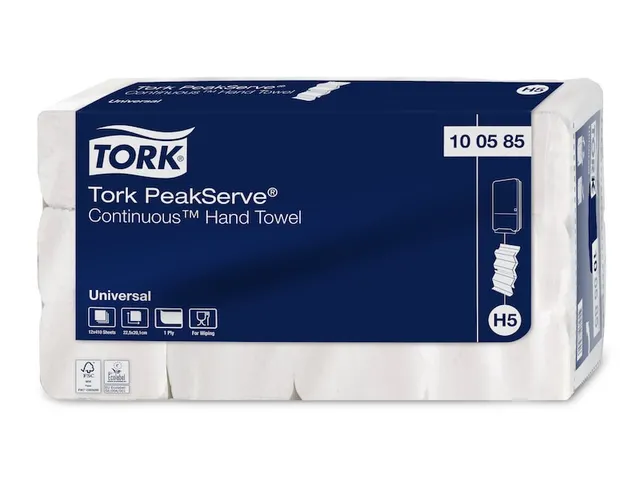 Tork 100585 PeakServe Continu Handdoek Universal H5 1-laags Pallet
