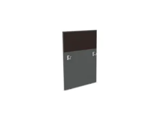 baliepaneel bureau aanbouw links MS-donkergrijs BN2036-bruin 800mm - 1