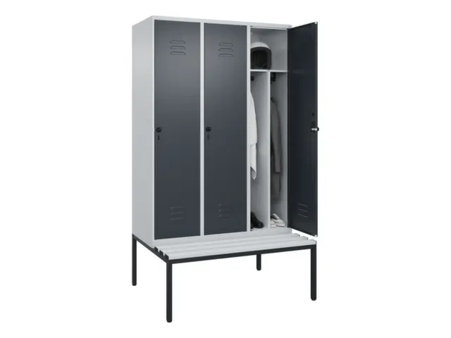 locker voor scheiding van kleding,HxBxD 2120x1200x815mm,3vak