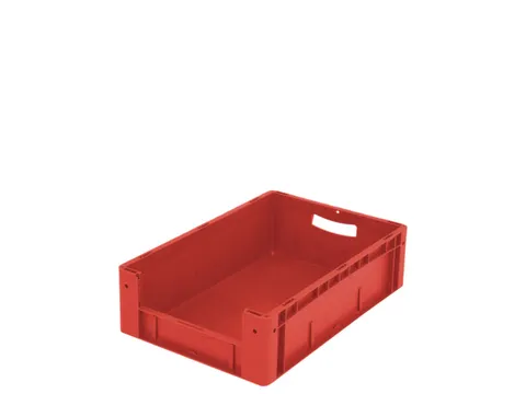 Euronorm Stapelkrat M. Grijpopening Pp Hxlxb 170X600X400Mm Rood