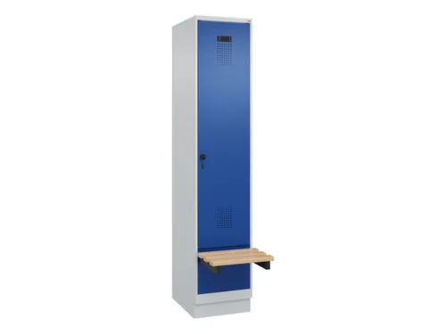 locker met bank,HxBxD 1950x400x815mm,1vak,vak B 400mm,draaigrendel