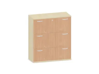 hangmappenkast 1150x1000x430mm 3hangmappenframes esdoorn + Beuken - 1