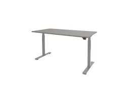 Dextro Basic Zit-sta Bureau Elektrisch 180x80 Grijs 25mm Alu