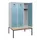 locker met bank,HxBxD 1950x1200x815mm,3vak,vak B 400mm,cilinderslot