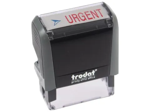 Trodat Tekststempel Printy Line Urgent rood blauw