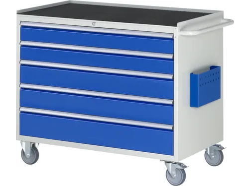 gereedschapswagen 975x1145x650mm metaalblad 450kg 5 laden RAL5010