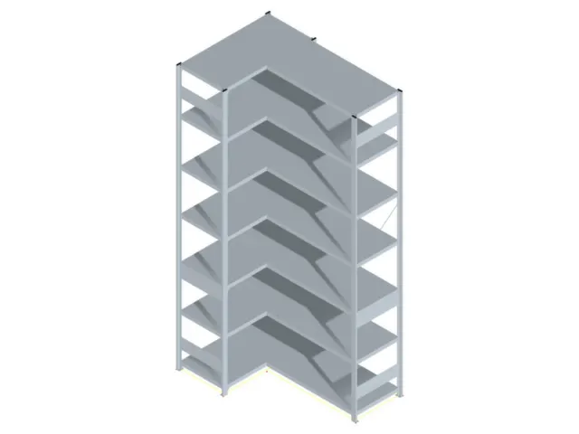 Hoekstelling Hxbxd 3000x1060/1515x535mm Veldlast 900kg 2x7legborden