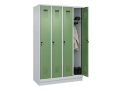 locker,HxBxD 1950x1200x500mm,4vak,vak B 300mm,draaigrendel,sokkel