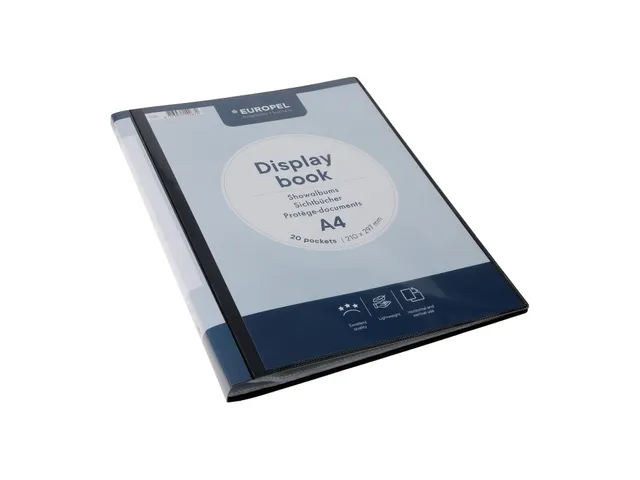 Showalbum Europel Frontview A4 20 tassen Zwart