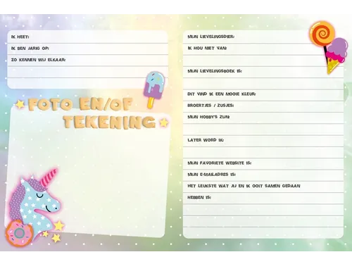 Vriendenboek Interstat Unicorn