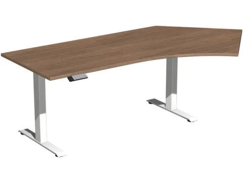Elektrisch in hgte vst. hoekbureau,HxBxD 630-1280x2166x1130mm