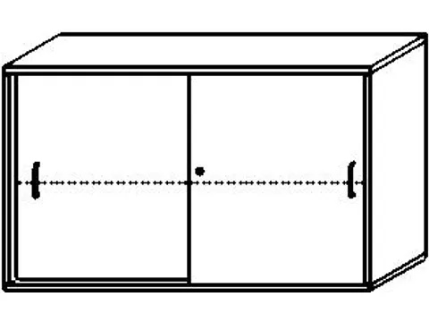 Schuifdeurkast 770X1200X430Mm Romp Lichtgrijs Decor Front Onyxgrijs