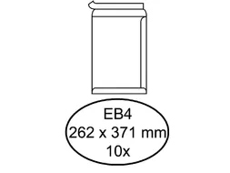 Envelop Hermes Akte Eb4 262x371mm Zelfklevend Wit 10stuks