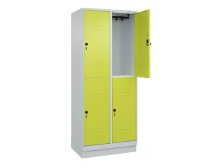 dubbeldekse locker,HxBxD 1950x800x500mm,2x2vak.,vak B 400mm - 2