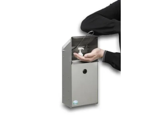 ontsmettingsmiddeldispenser,HxBxD 423x180x130mm,v. 1l,v. buiten