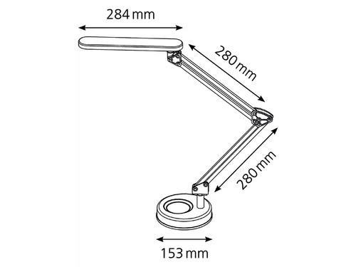Bureaulamp Hansa led 4 stars zilvergrijs