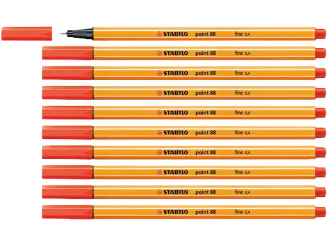 Fineliner STABILO point 88/48 fijn lichtrood