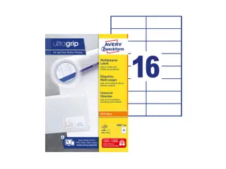 Etiket Avery Zweckform 3484 105x37mm wit 1600stuks - 3