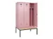 locker met bank,voor scheiding van kleding,HxBxD 2120x1200x815mm,3vak