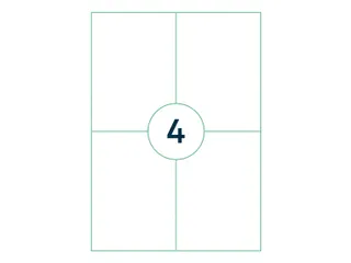 Etiket Qbasic A4 1.000 vel 105x148mm 4000 labels - 3
