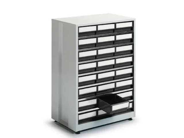 Bakkenunit Hxbxd 870X605X410Mm 24Laden Grijs Behuizing Ral7035