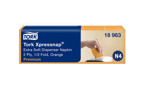Tork Xpressnap Servet 21,3x16,5cm 2-laags 1/2 vouw Oranje 5x200x8