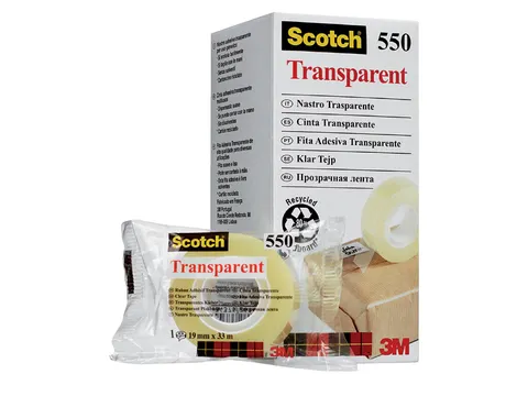 Plakband Scotch 550 19mmx33m transparant