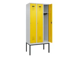locker,HxBxD 2120x900x500mm,3vak,vak B 300mm,cil.-slot,voetonderstel