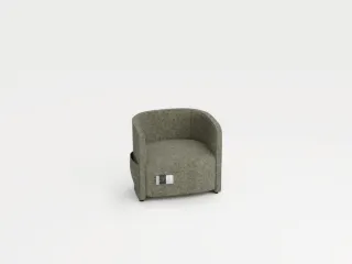 fauteuil,1-zits,stof lichtgrijs,HxBxD 760x860x760mm,stekkerdoos,2xUSB - 2