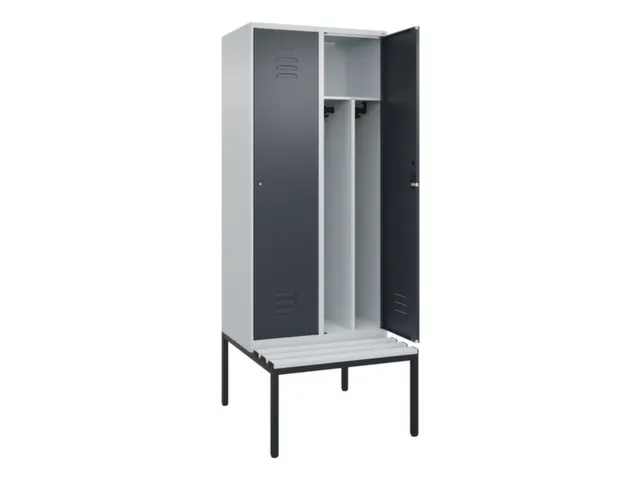 locker voor scheiding van kleding,HxBxD 2120x800x815mm,2vak