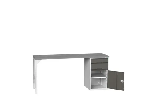 werkbank,HxBxD 930x2000x600mm,linoleumblad,2voeten/1container