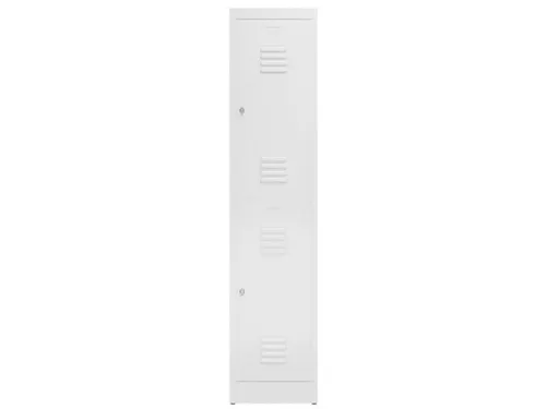 Dubbeldekse garderobekast 1800x415x500mm 2vak B400mm RAL9003