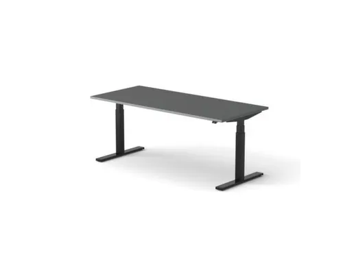 Elektrisch ihv bureau,HxBxD 650-1310x1800x800mm,blad donkergrijs