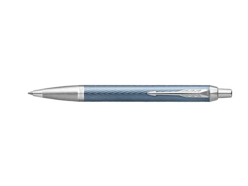 Balpen Parker IM Premium Grey Blue CT Medium Blauwe inkt