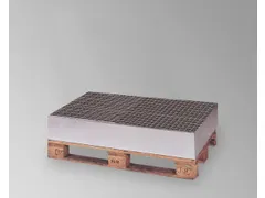 Palletopzetbak 2x 200l 210l Staal 240x 1250x 820mm Rooster