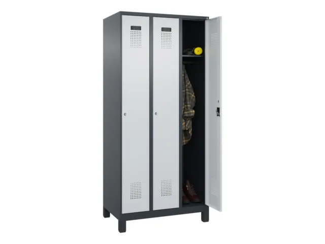 locker,HxBxD 1950x900x500mm,3vak,vak B 300mm,cil.-slot,voeten