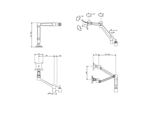 ViewLite Plus Dubbele Monitor Upgradeset 600 Wit
