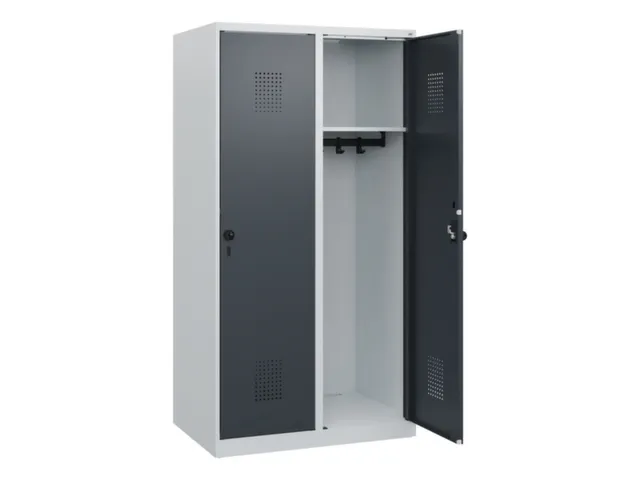 schoollocker,HxBxD 1530x800x500mm,2vak,vak B 400mm,draaigrendel