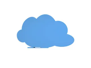 Whiteboard Rocada Skinshape Cloud 100x150cm blauw gelakt - 1