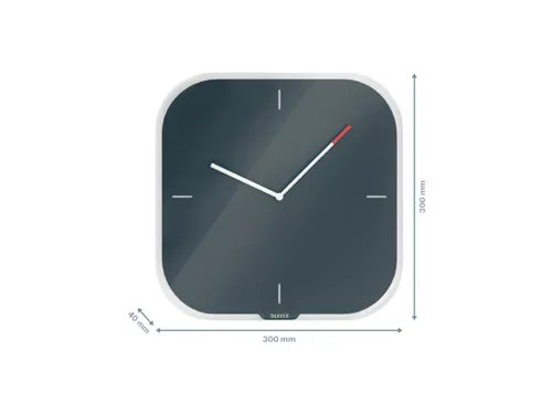 Wandklok Leitz Cosy grijs glas