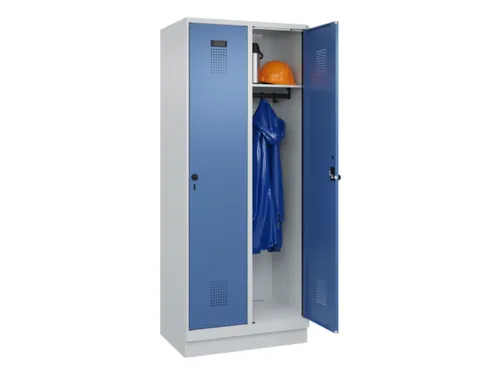 locker,HxBxD 1950x800x500mm,2vak,vak B 400mm,draaigrendel,sokkel