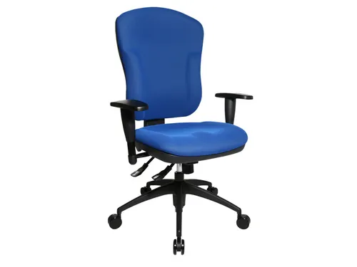 Bureaustoel Topstar Wellpoint 30 SY blauw stof