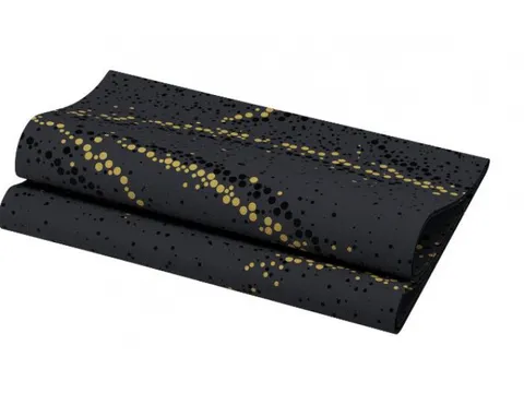 Servet dunisoft golden stardust black 40x40cm 6x60st