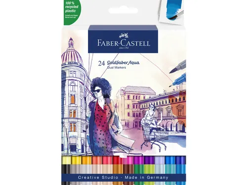 Duo aquarelmarker Goldfaber etui 24 stuks