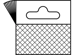 Hangtab Euroslot 50x50 mm, blister met 10 stuks