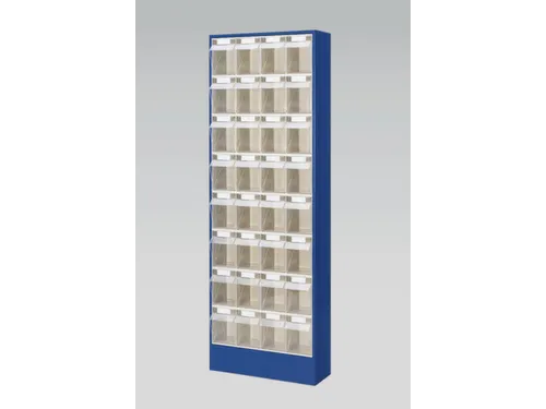 Transparante Magazijnbakken 32Bakken Abs-Kunststof Corpus Ral5010